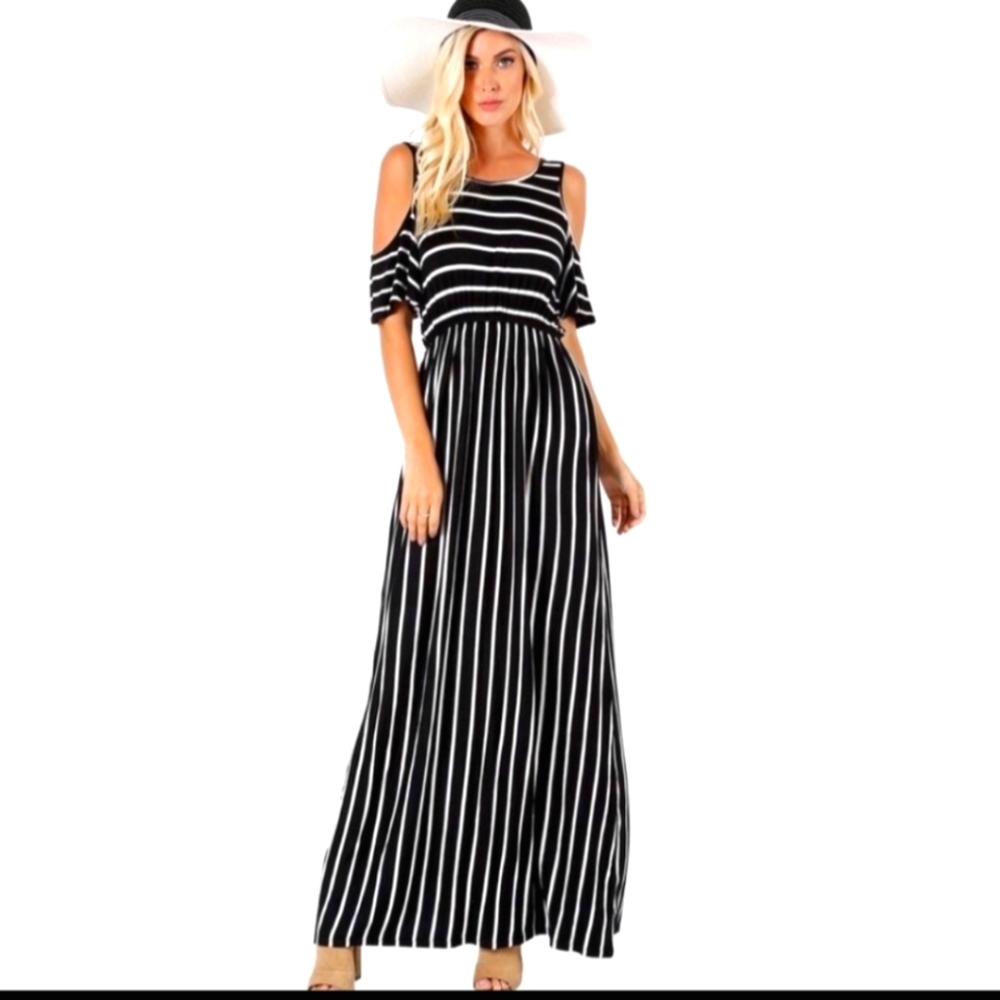 Cold Shoulder Maxi Dress